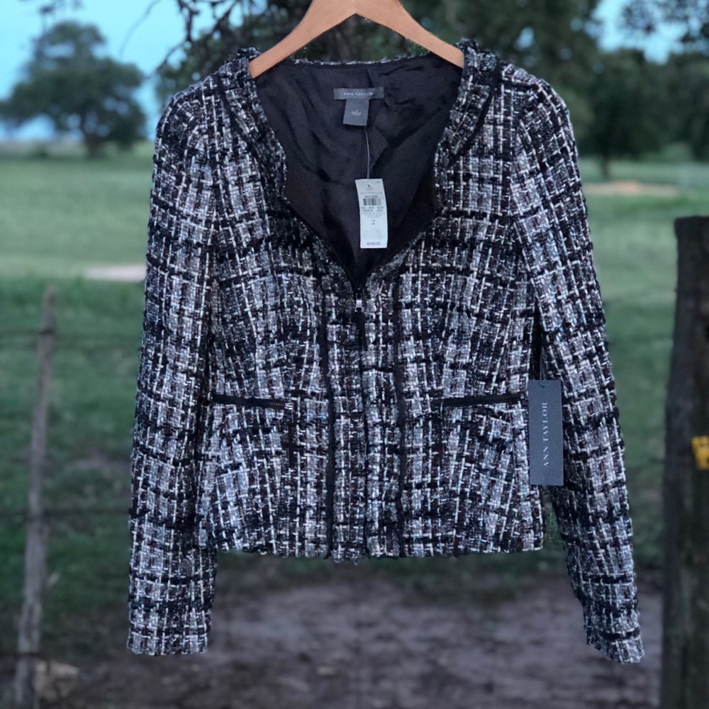 NWT gorgeous tweed Ann Taylor jacket